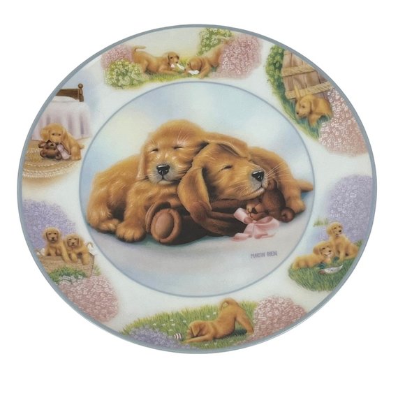 1995 Bradford Exchange Martin Rien "Cuddle Buddies" Limited Edition Plate - Picture 1 of 5